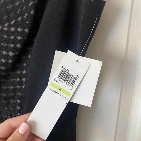 Maggy London Black Dress - Size 4 - Picture 3 of 5